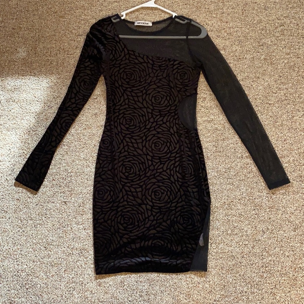 Sheer & black party dress.
